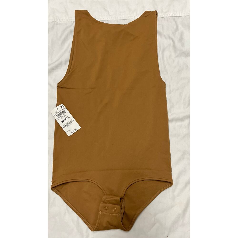 NWT State of Day Core Body Hang Bodysuit Small Foxy Brown Stretch Tank Thong - Picture 5 of 9